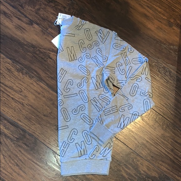 Authentic NWT moschino gray designer crewneck - Picture 3 of 6